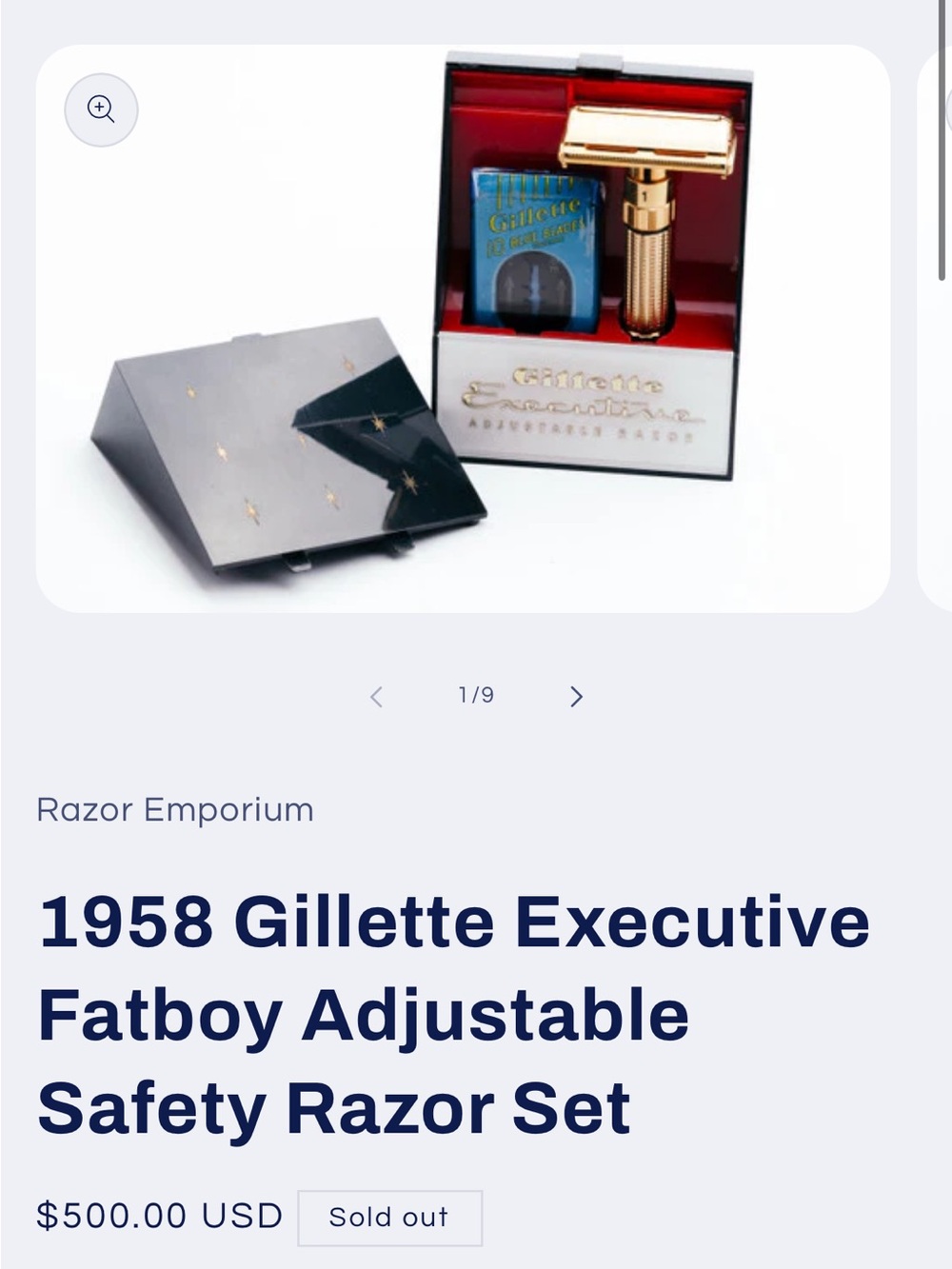 1958 Gillette Executive
Fatboy Adjustable
Safety Razor Set - Picture 2 of 16